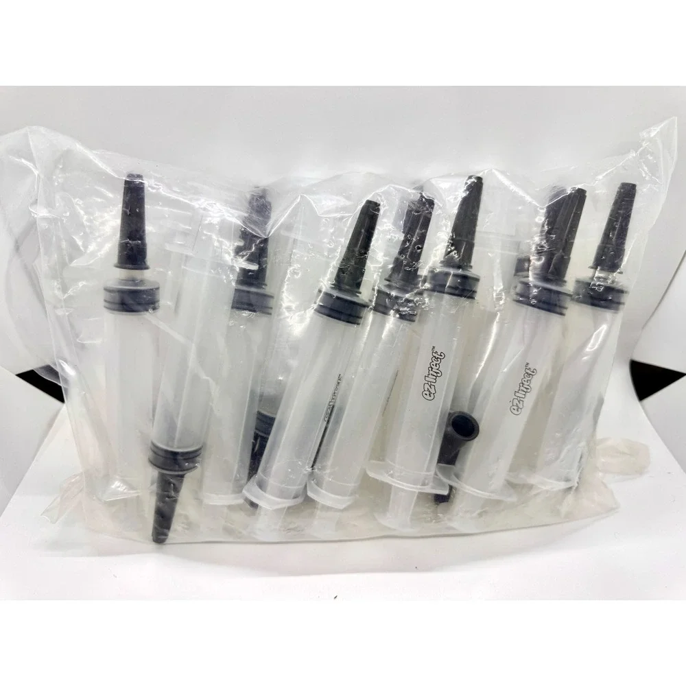EZ-Inject Jello Shot Syringes Bulk Lot 15pc Clear Plastic Party Injectors Black‎